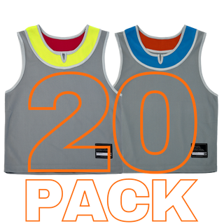 HUV Reversible 2022 - 20 Pack [11 v 11 Teams] Grey Body + FREE AIR CARRY BAG